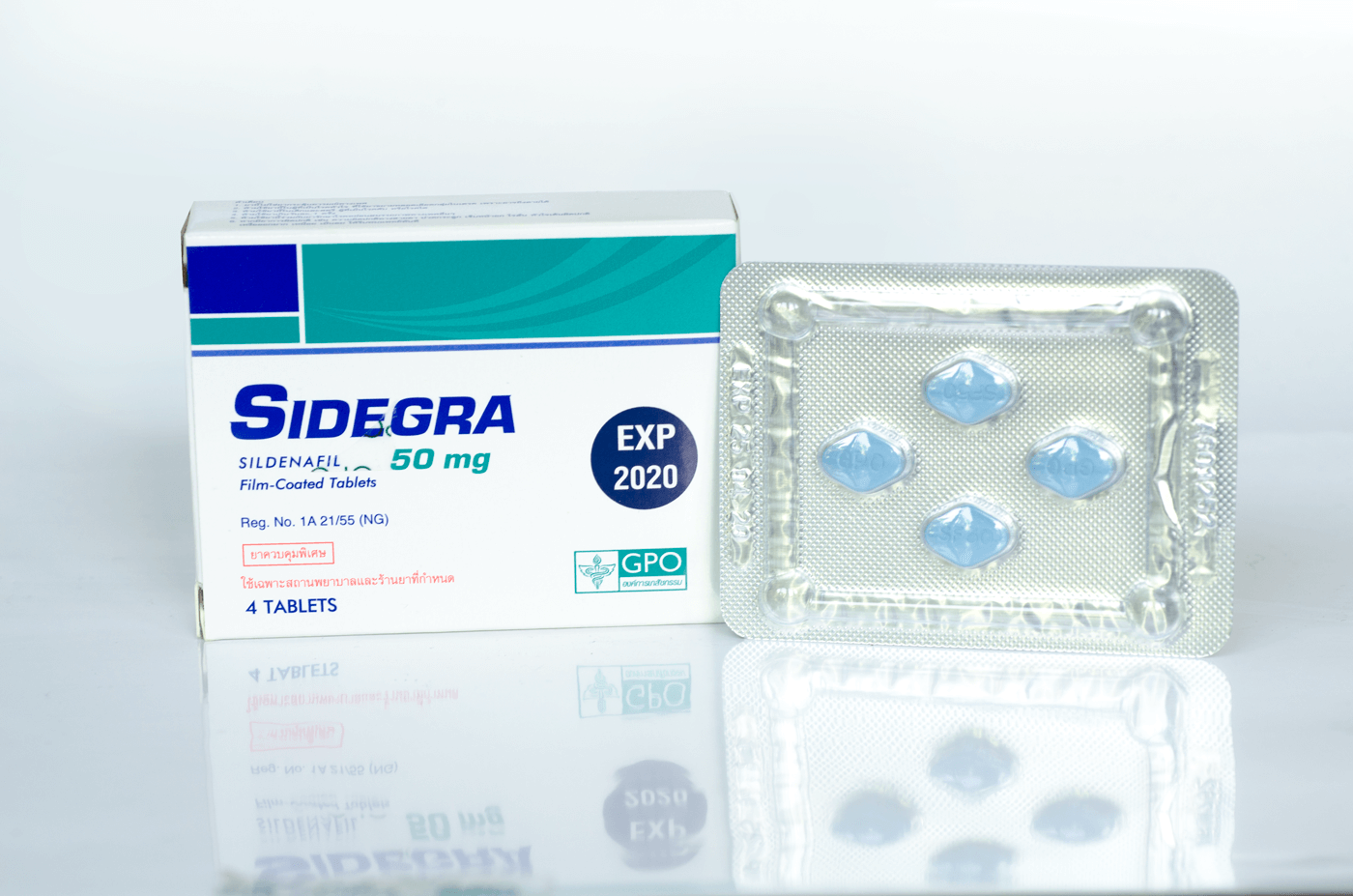 Sidegra 50mg Citrato de Sildenafil 50mg 4 comprimidos / Caixa GPO | UPsteroid | Compre seus esteróides anabolizantes online