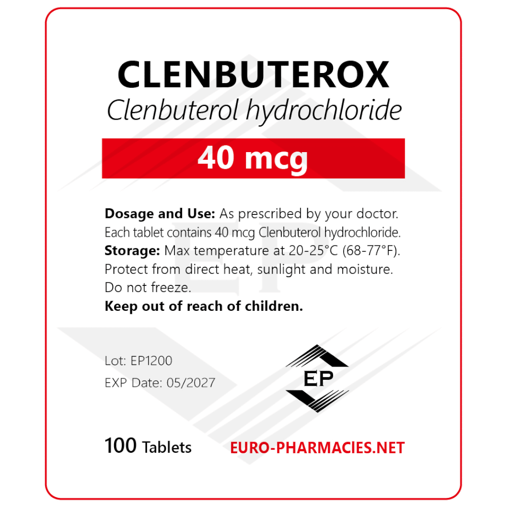 Clenbuterox - 40mcg/tab -100 tab/bag - Euro Pharmacies