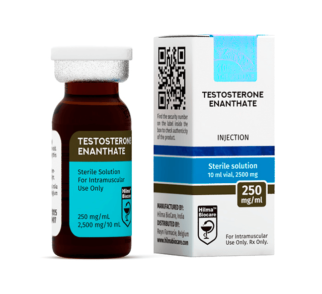 Testosterone Enanthate – 250mg/ml – Hilma Biocare – 10ml – FREE