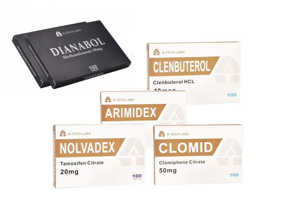 ORAL TORR MUSKELPACK A TECH LABS DIANABOL CLENBUTEROL PCT 8 VECKOR 1