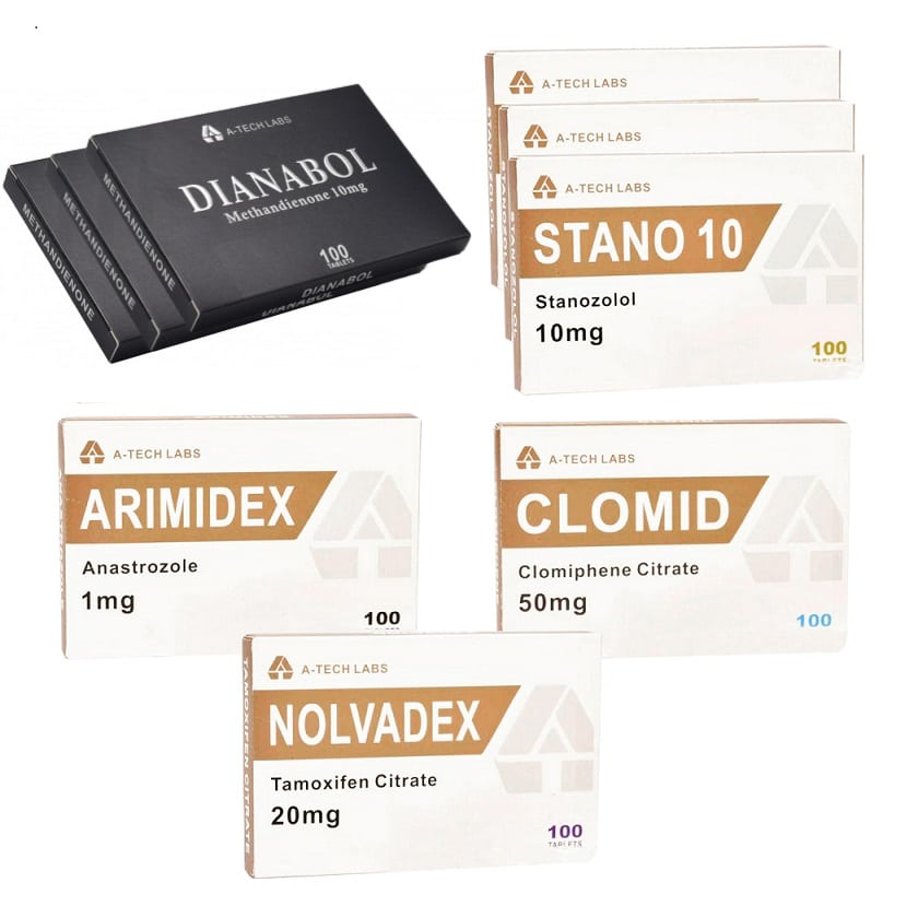 Πακέτο Αύξησης Άπαχης Μάζας από το Στόμα Στεροειδή Dianabol Winstrol 8 Εβδομάδες A Tech Labs 1