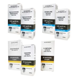 Paquete de aumento de masa muscular en seco con propionato de testosterona + acetato de trembolona + PCT (6 semanas) Hilma