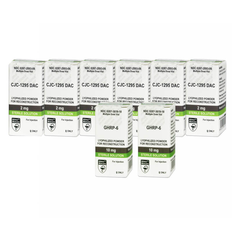 Peptidový balíček pro středně intenzivní nárůst hmoty GHRP 6 CJC 1295 DAC Hilma Biocare (12 týdnů)