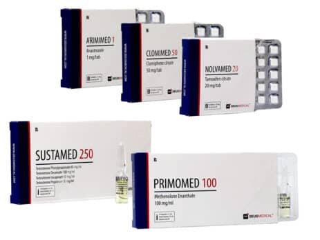 5 zastrzyków LEAN MUSCLE PACK SUSTANON PRIMOBOLAN PCT 8 tygodni Deus Medical