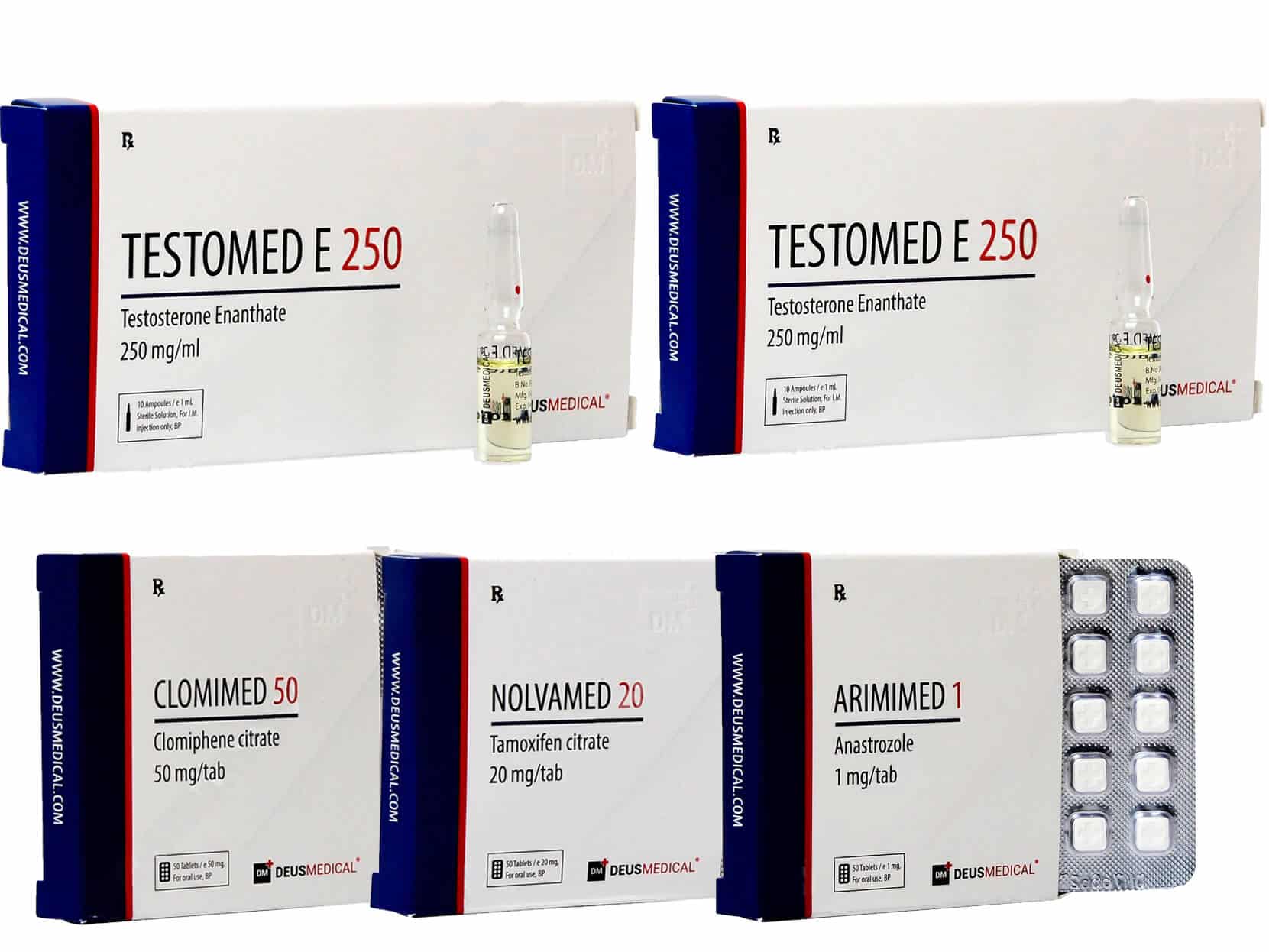 8주간 테스토스테론 에난테이트 보호 PCT 데우스 메디컬 체중 증가 팩