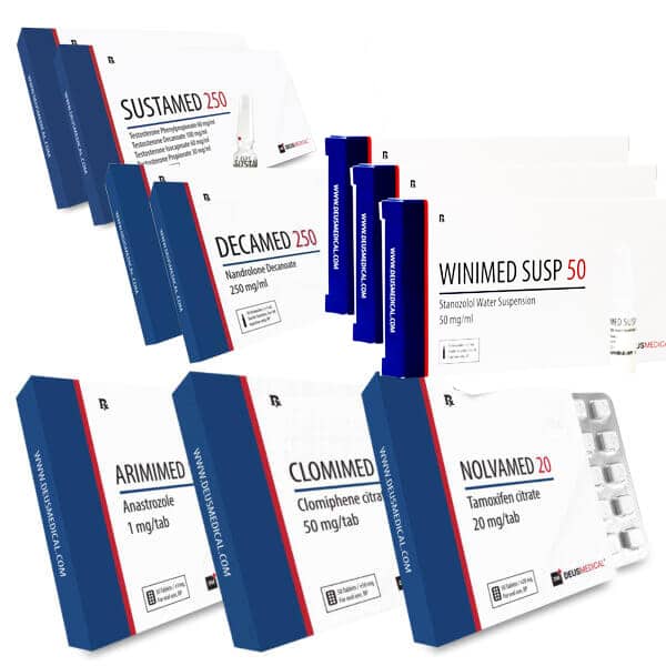 Pack Prise de Masse Sèche SUSTANON WINSTROL DECA (Injection) Deus Medical