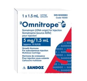 Somatropin Omnitrope 15 Iu 5 Mg 1.5 Ml Cart. Sandoz