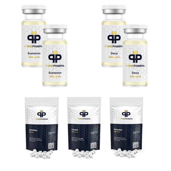 Pack prise de masse LEVEL II (INJECT) SUSTANON + DECA + PCT (8 semaines) PRIME PHARMA