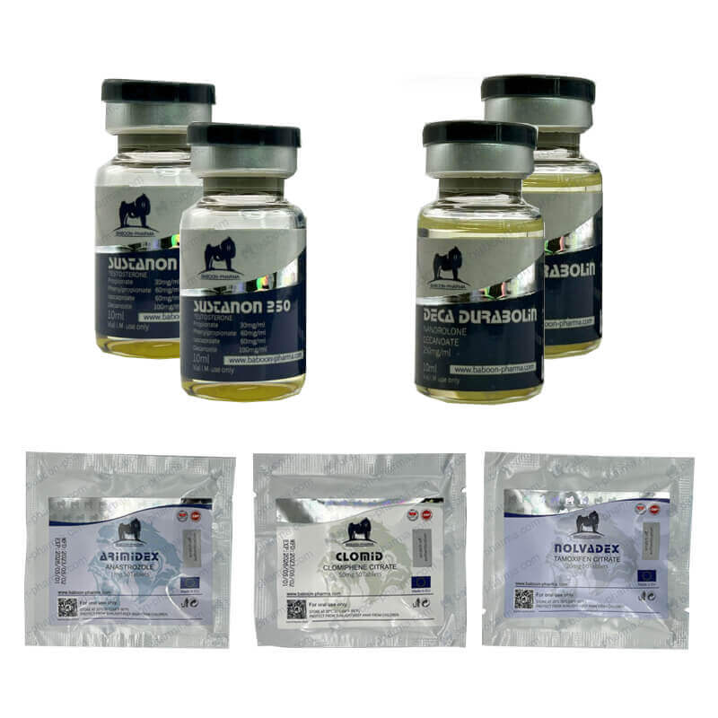 LEVEL II Mass Gain Pack (INJECT) SUSTANON + DECA + PCT (8 weeks) Baboon Pharma