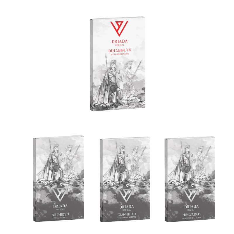 Pack prise de masse (ORAL) DIANABOL + PROTECTION + PCT (4 semaines) Driada Medical