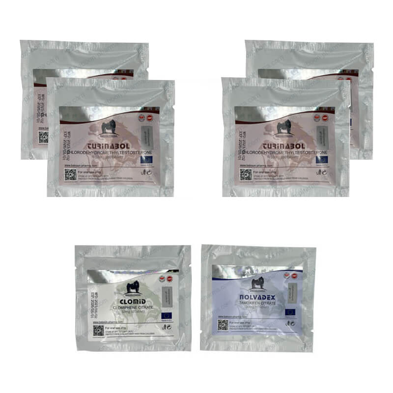 Pack prise de masse sèche LEVEL III (ORAL) TURINABOL + PROTECTION + PCT (8 semaines) Baboon Pharma
