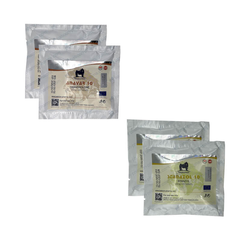 Paquete de aumento de masa muscular seca ANAVAR ORAL WINSTROL PROTECTION 6 semanas Baboon Pharma