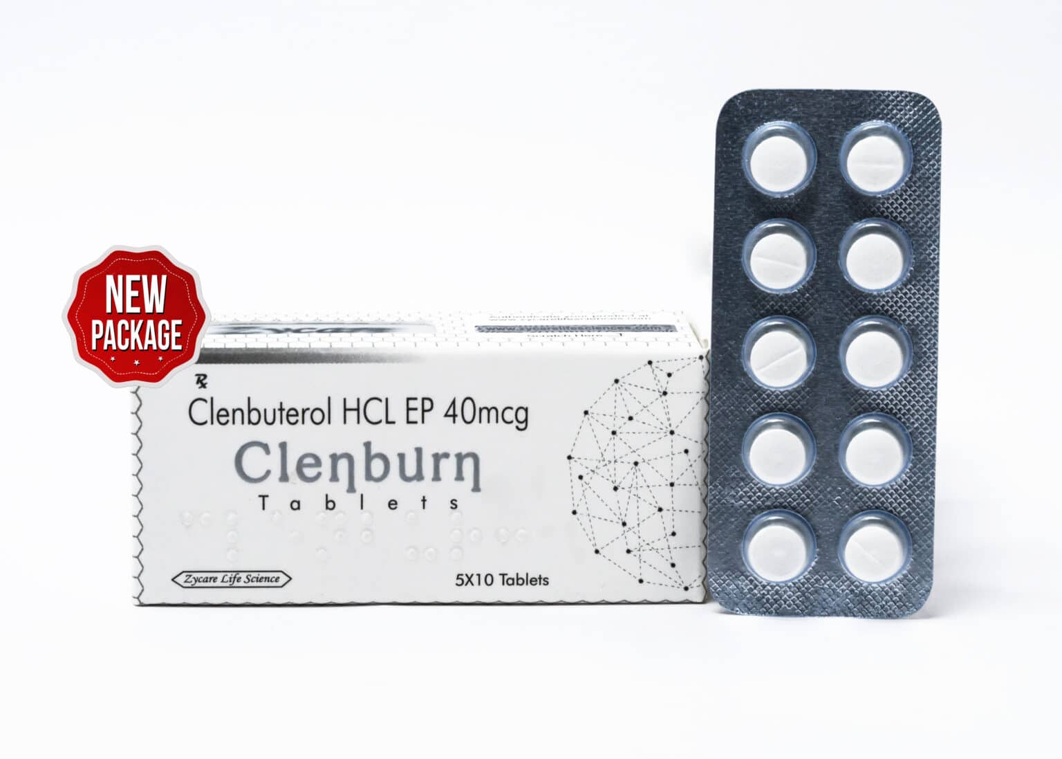 CLENBURN Clenbuterol HCl E.P. 40mg 5×10 1