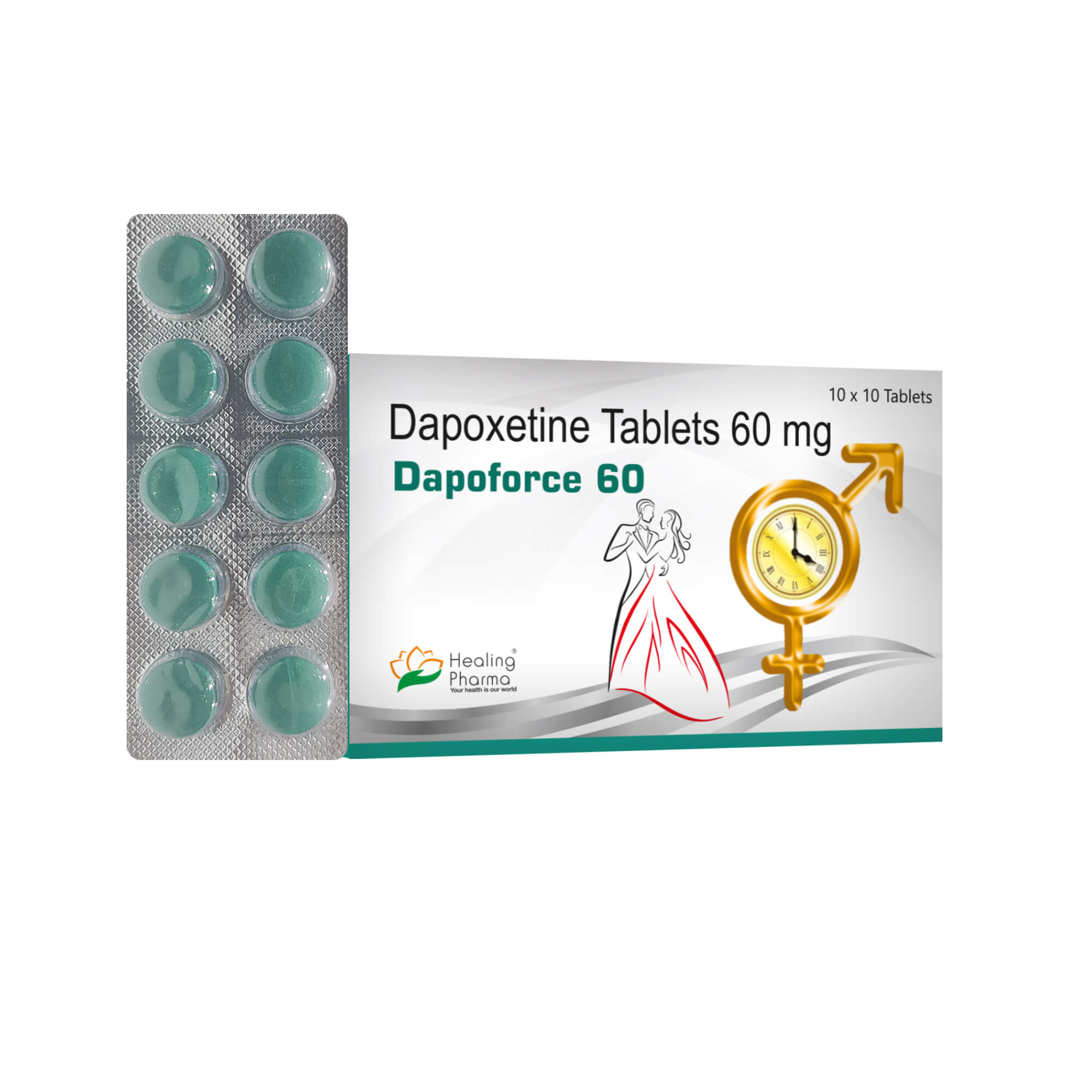 Dapoforce 60mg Dapoxetine 100 tabs Pharmacy EU