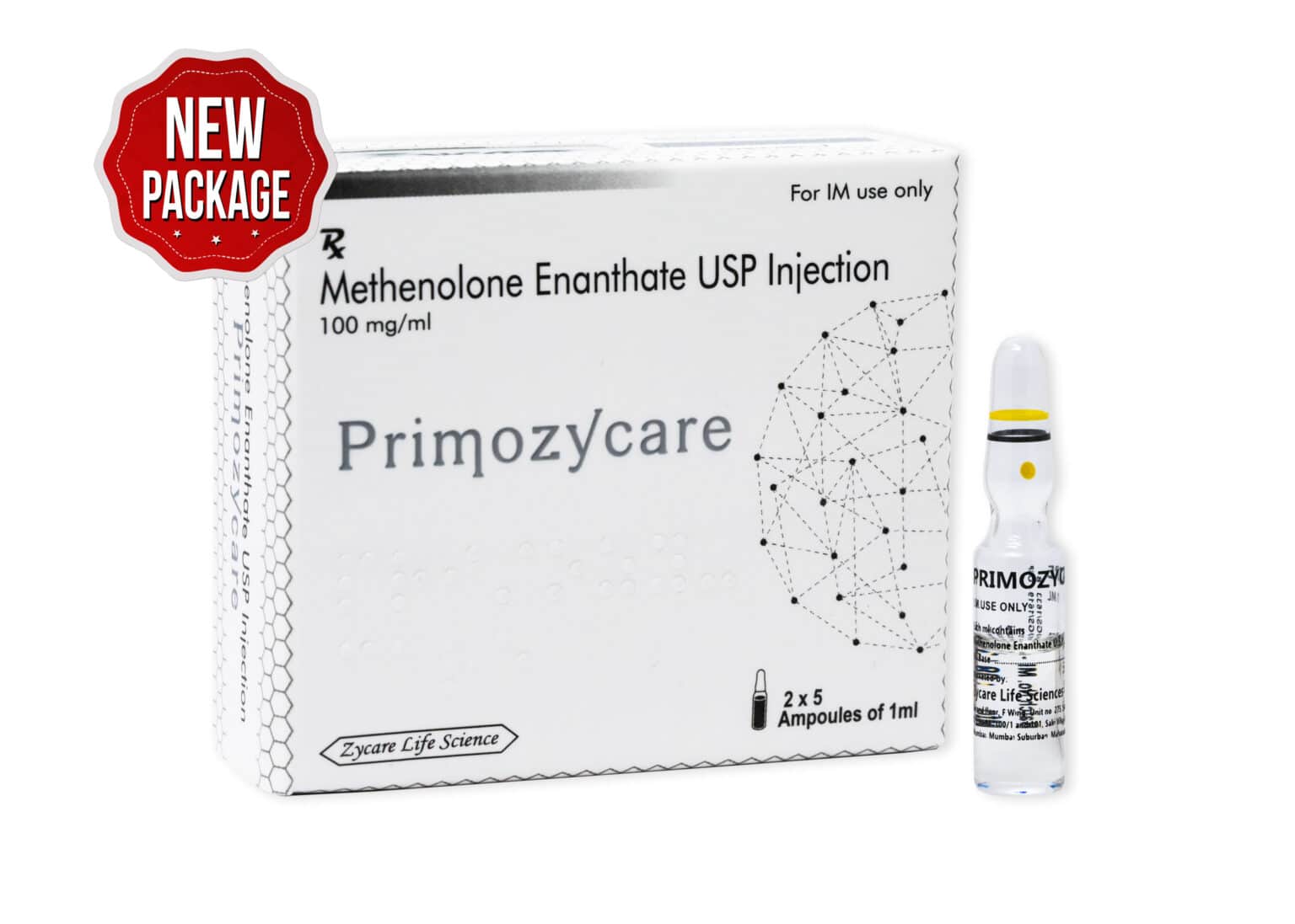 PRIMOZYCARE Methenolone Enanthate USP Inj 100mg 1×10 1
