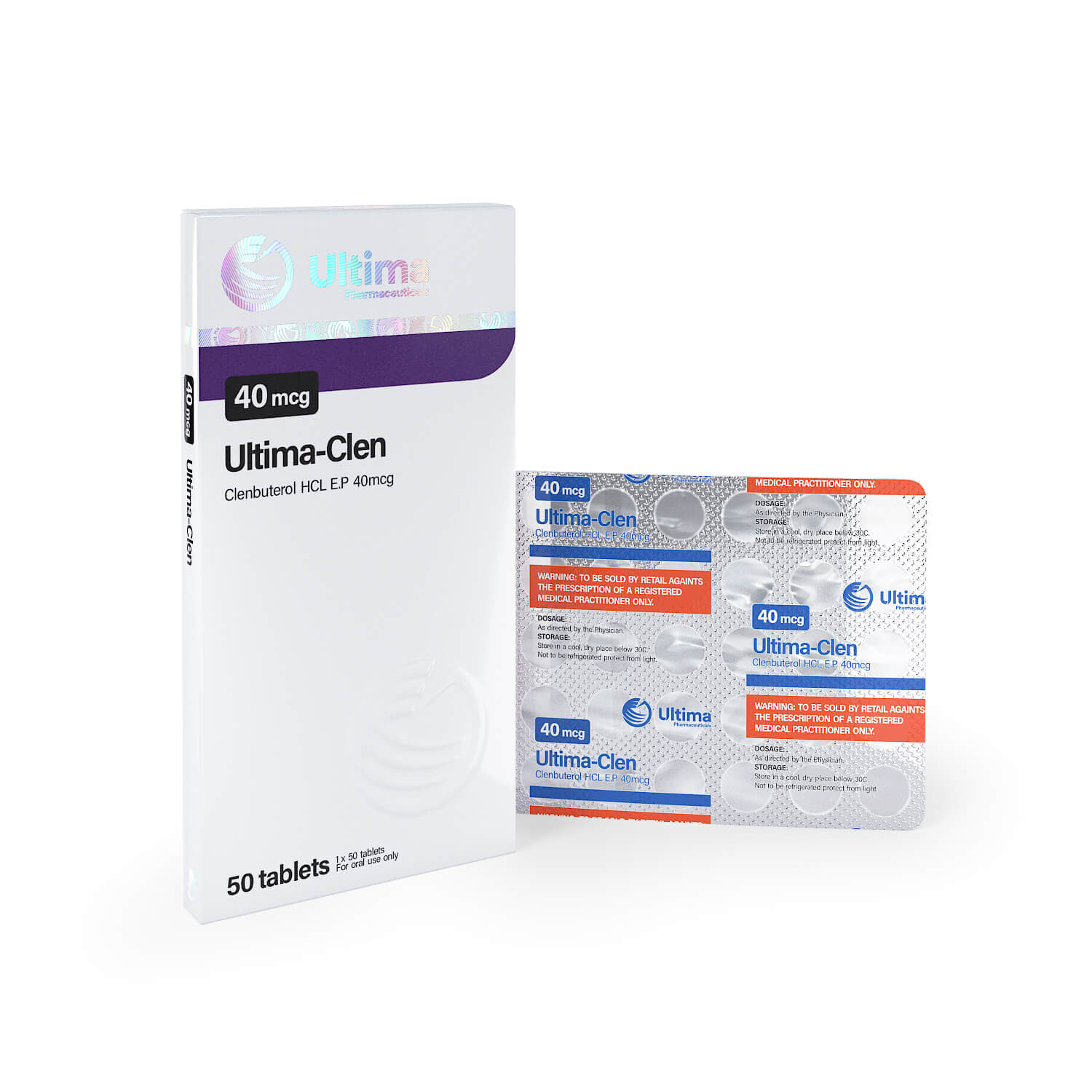 Ultima Clen 50 comprimidos x 40 mcg