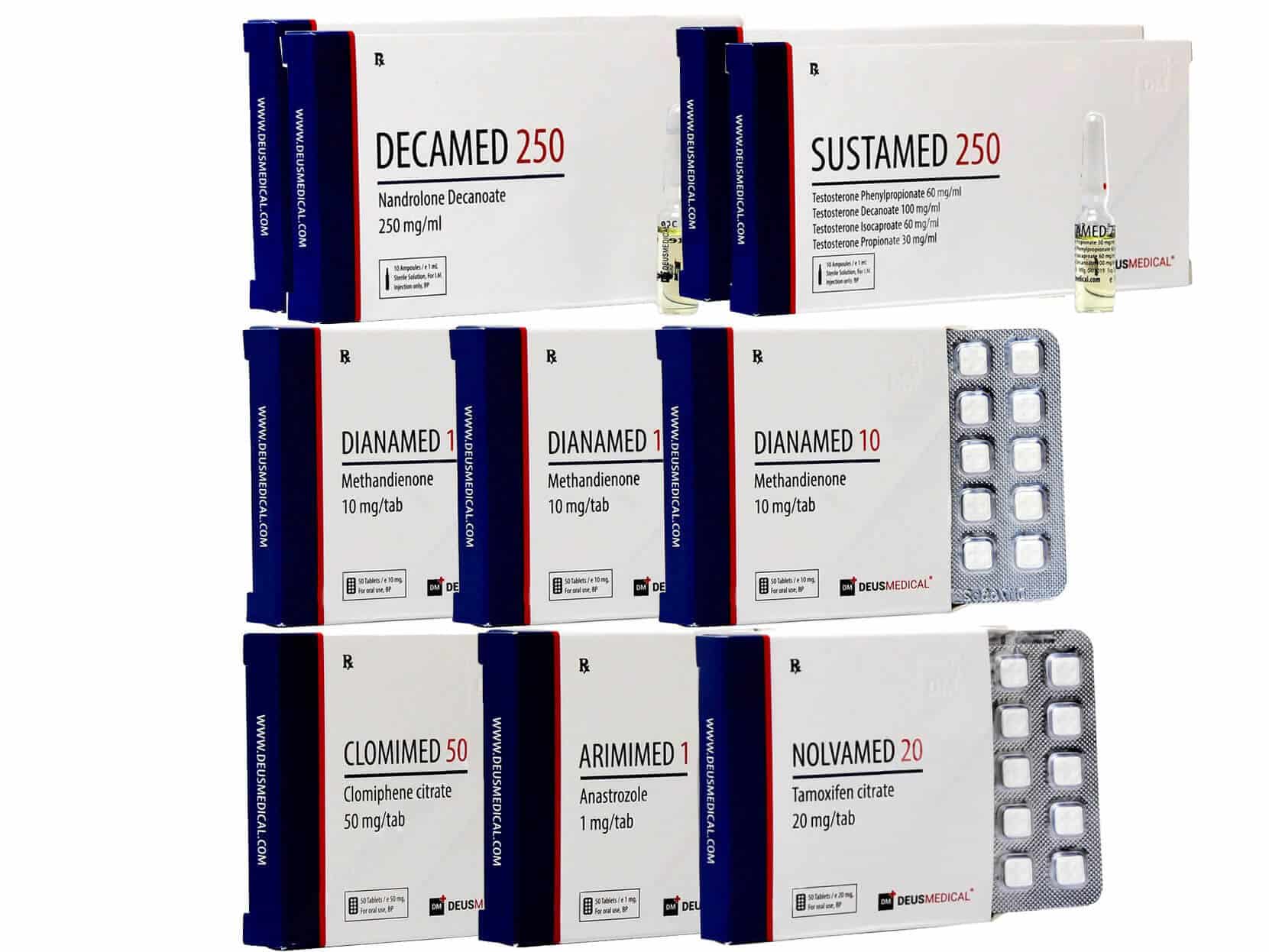 Bulking pack advanced 8 weeks Sustanon Deca Dianabol DEUS MEDICAL