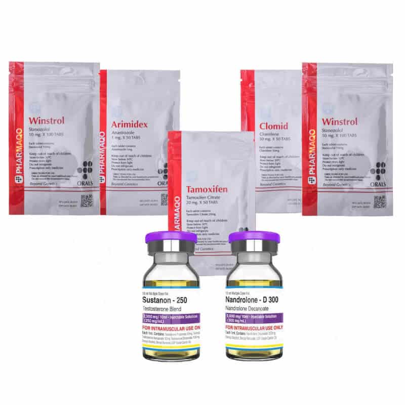 Pacote de ganho de massa magra Classic ORAL INJECT 8 semanas Sustanon Deca Winstrol PHARMAQO LABS 1