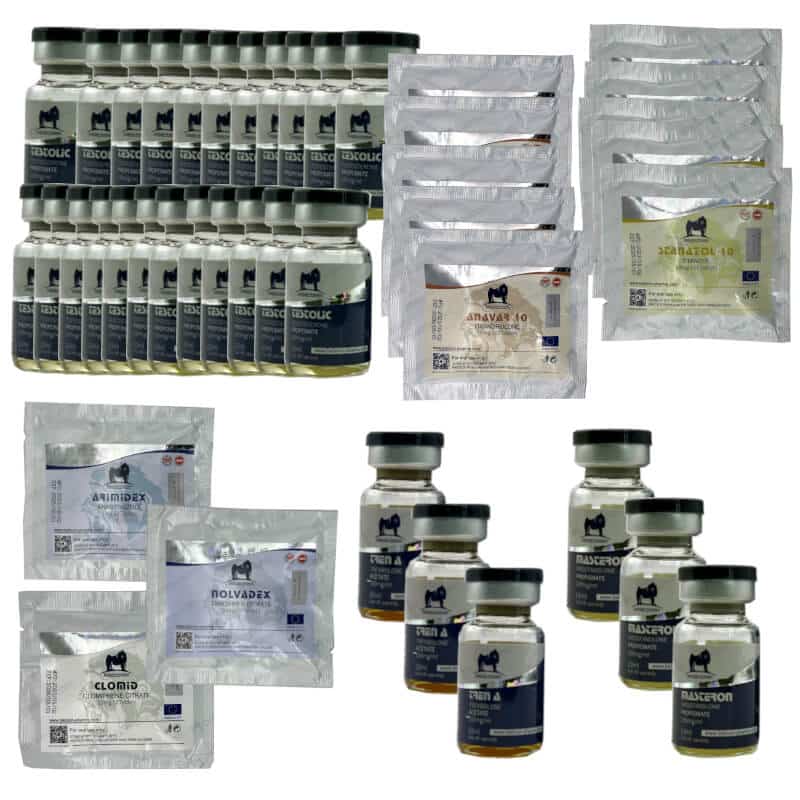 Pack Prise de Masse sèche EXTREME – Baboon – Test P + Tren A + Mast P + Anavar + Winstrol Oral (16 semaines)