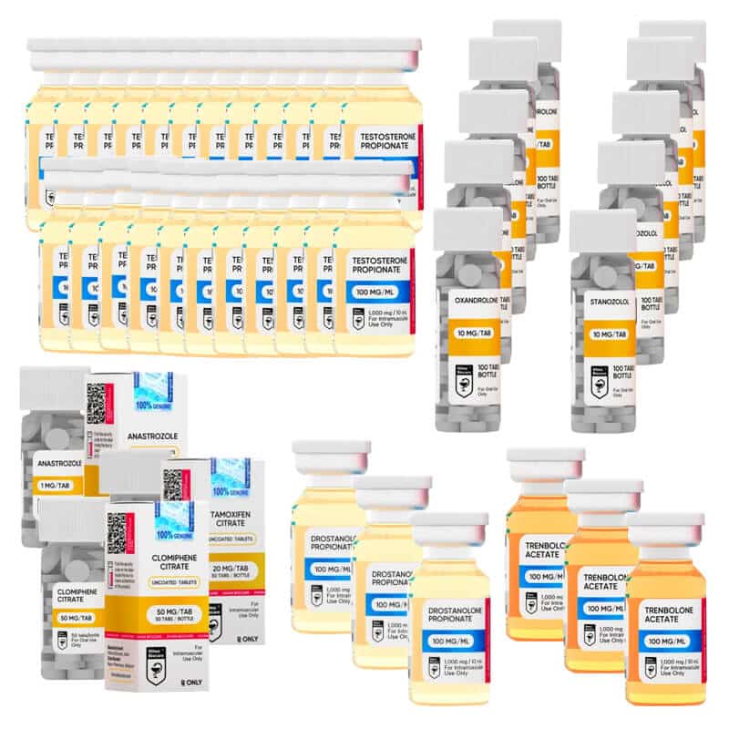 PACK PRISE DE MASSE SECHE EXTREME Test P Tren A Mast P Anavar Winstrol Oral 16 semaines HILMA