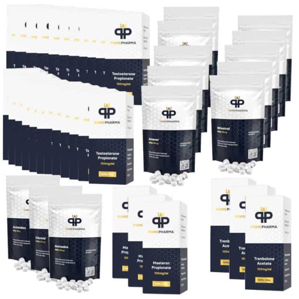 PACK PRISE DE MASSE SECHE EXTREME Test P Tren A Mast P Anavar Winstrol Oral 16 semaines PRIME