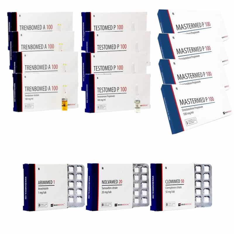 EXTREME DRY PACK Testosterona P Trenbolona A Masteron P 10 semanas DEUS