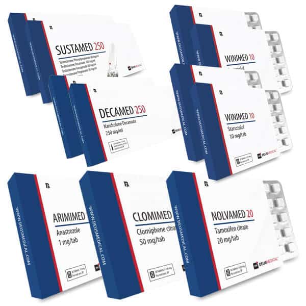 Pack 2GETMUSCLE Cycle Prise de Masse Seche avancee Deus Medical Steroides Oral Injectables Susta Stano Deca