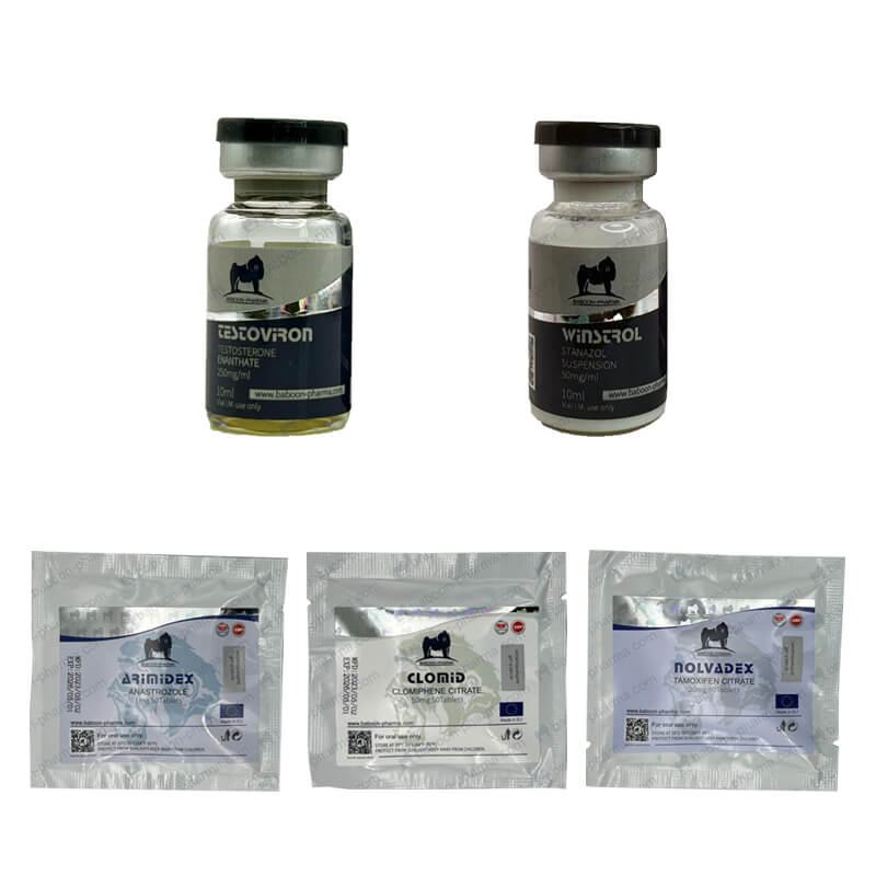 Dry mass gain pack LEVEL I INJECT ENANTHATE WINSTROL PROTECTION PCT 8 weeks Baboon Pharma