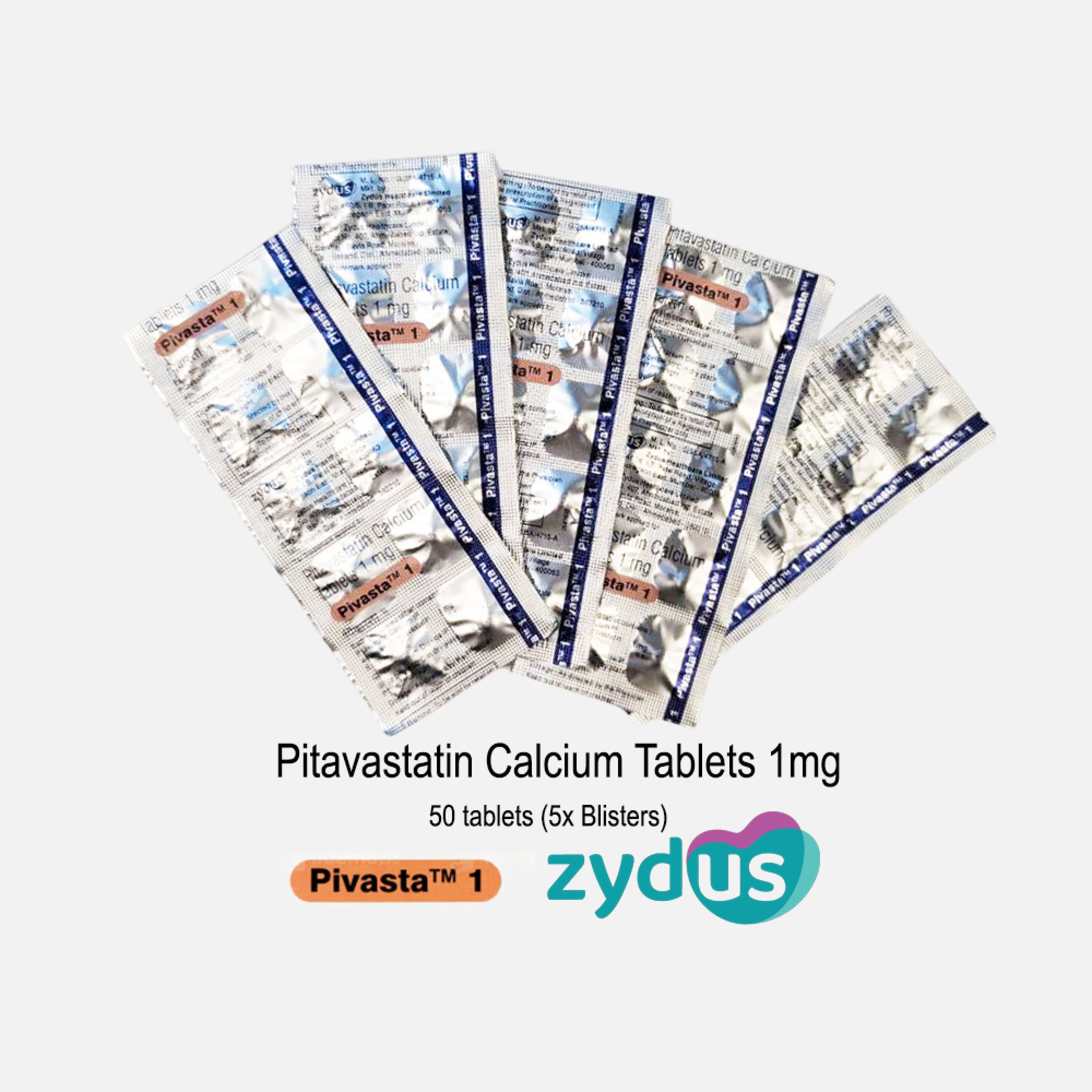 Pitavastatin 1mg (Pivasta 1) (50 tabs – 5 Blisters) – Driada Medical