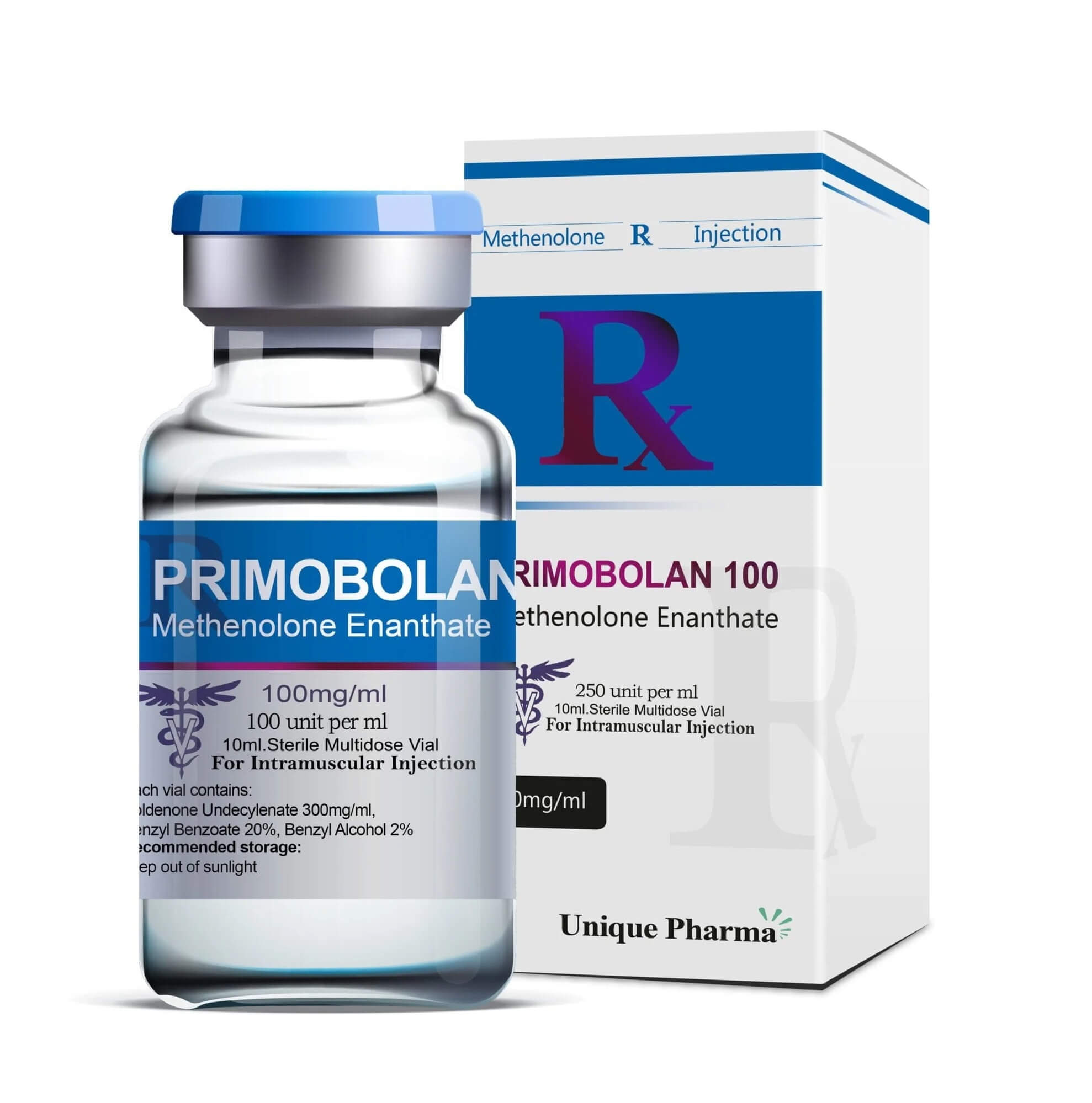 Primo 100 - Methenolone enanthate (100 mg/ml 10 ml) - UNIQUE-PHARMA