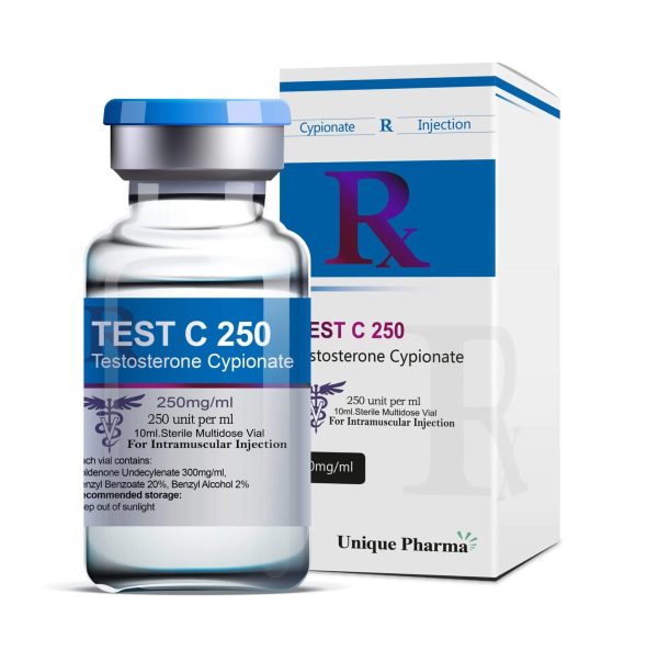 Test C 250 - Testosterone cypionate (250 mg/ml 10 ml) - UNIQUE-PHARMA