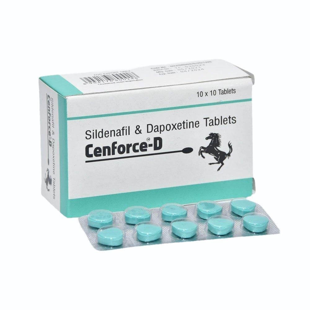 Cenforce D (Sildenafil Citrate 100mg + Dapoxetine 60mg) (100 tabs) - CENTURION