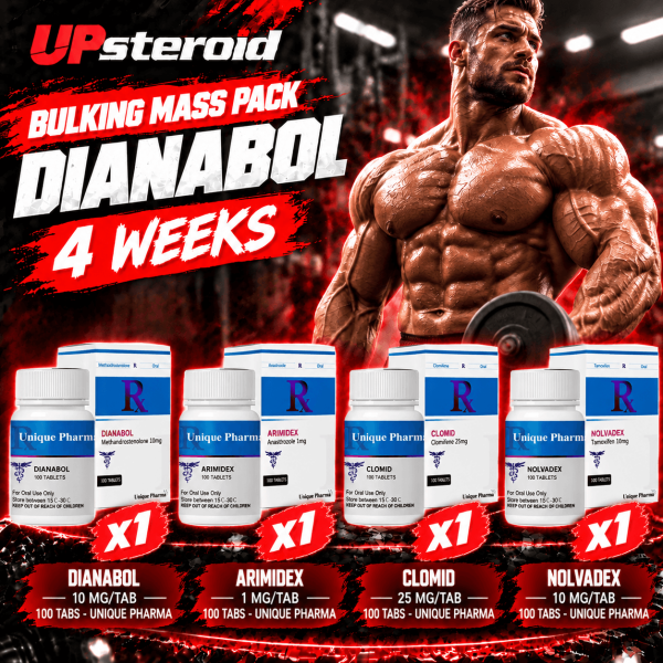 Pack Prise de Masse - UNIQUE PHARMA - DIANABOL 4 semaines
